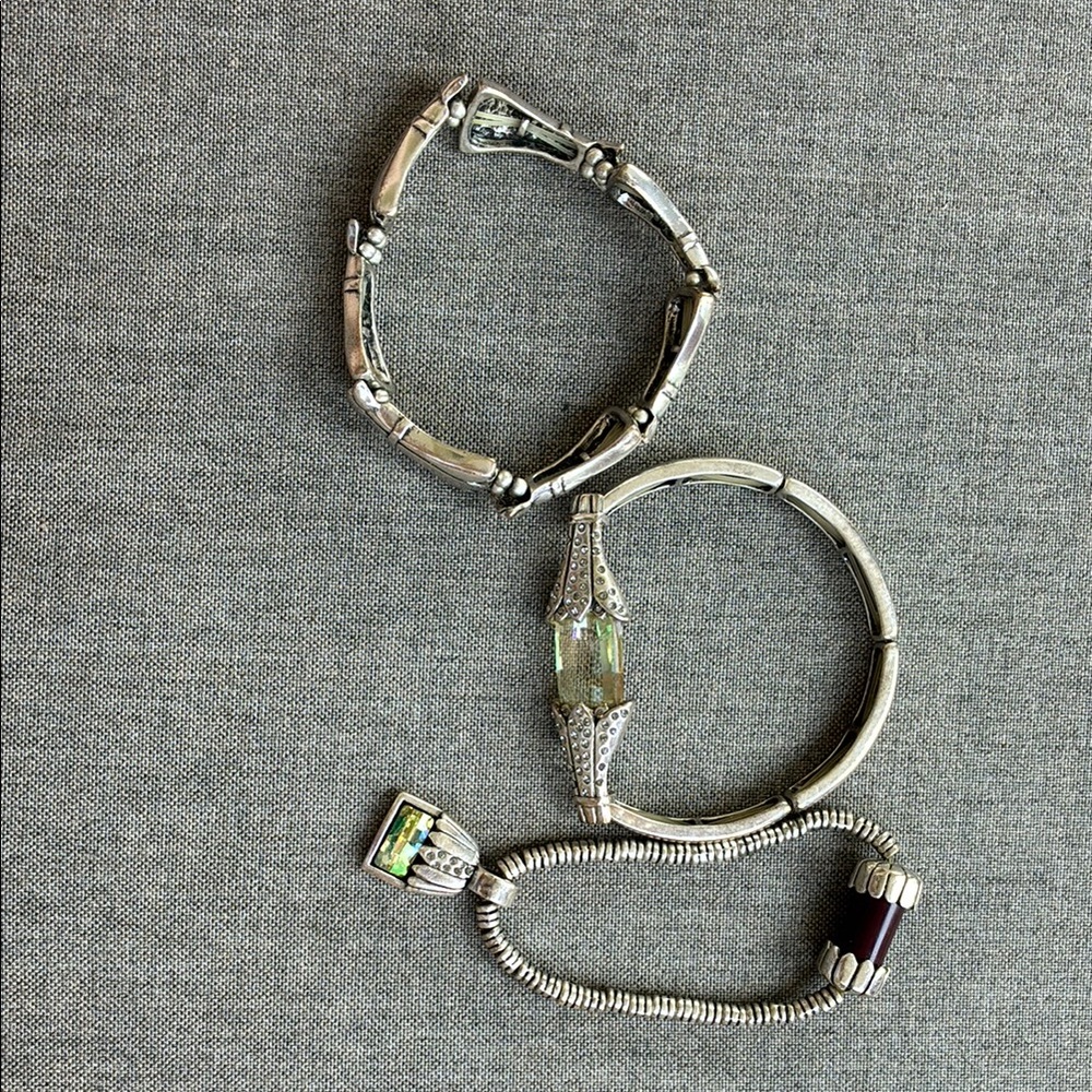Silver and Green Jewelry Set